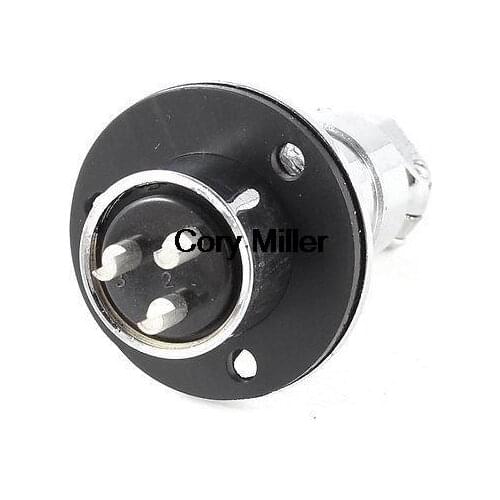 Flange Mounting Aviation Connector Plug Adapter 19mm Diameter GX20 3 Pin