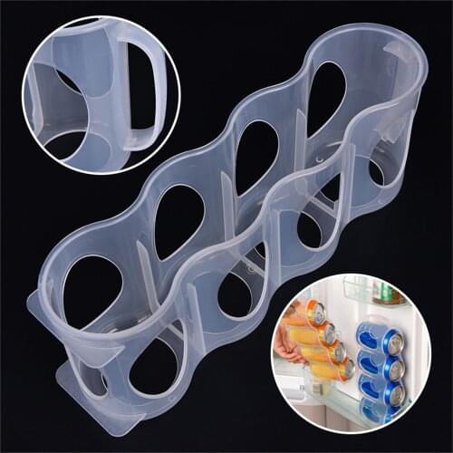 Plastic Space-saving Organizer Storage Boxes Juice Drink Racks Refrigerator Kitchen Accessories Fridge Beverage Can 4in1