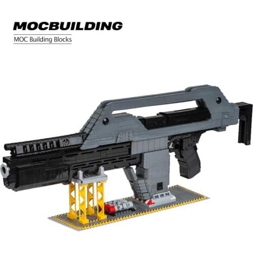 Movie Series Sci-fi Pistol Model Moc Building Block Foreigner M41A Pulse Rifle 1 Puzzle Toy Gift Battlefield Weapon Pistol