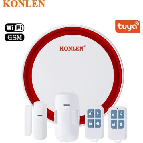Tuya Smart WIFI GSM Alarm Siren Hub System Wireless Security Home Kit with Camera Door PIR Motion Sensor Google Alexa App Alert