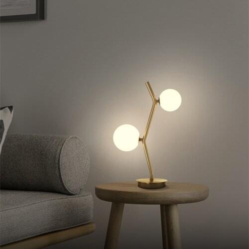 Nordic Table Lamp Designer Copper Table Lamp For Bedroom Bedside Living Room Study Desk Lamp Modern Decorate Home Led Table Lamp