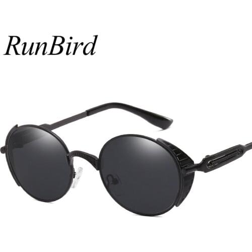 Steampunk Sunglasses Goggles Men Women Retro Brand Designer Sun Glasses For Ladies Classic Punk Vintage Female Male Oculos 1281R