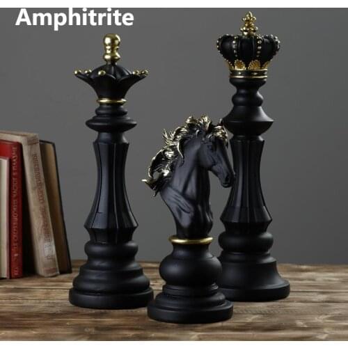 Chess Statue For Wedding Decoration Of Home Decor International Chess Sculpture Statuettes Interior Accessories Modern Chessmen