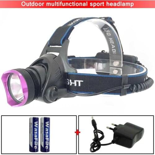 Flexible Super Bright Frontal Headlight Powerful 2000 Lumen T6 Forehead LED Headlamp Lantern Portable Cycling Camping Torch Lamp