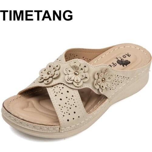 TIMETANG Fashion Women Sandals High Quality Women Summer Shoes For Women Slippers Slip On Open Toe Ladies Sandals Flat Zapatos