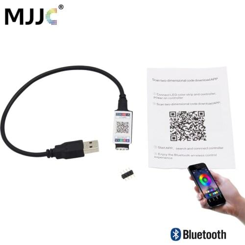 USB RGB Controller Bluetooth LED Controller DC 5V 6A LED Strip Light Mini Music Controller Wireless Android IOS App