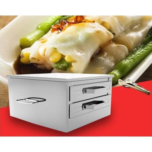 Drawer two grid three pumping powder household steaming rice dumpling steaming plate Mini version of small intestine pull powder