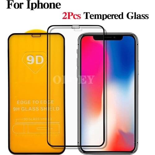 2Pcs Tempered Glass For Iphone 12pro Max 11 Pro X XR XS Max 12 Mini Screen Protector Protective Film On Iphone12 Pro Smartphones