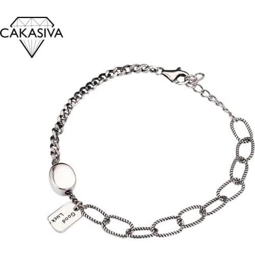 925 Sterling Silver Lucky Bracelet Female Thai Silver Retro Simple Student Luck Hand Chain Fine Jewelry