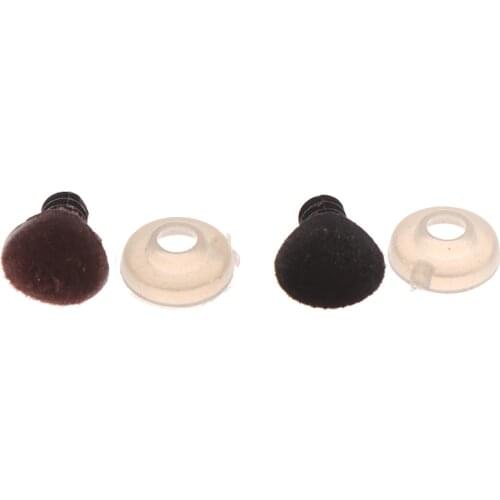 10pcs 9x11mm Black Plush Nose Craft Button Animal Safety Nose For Soft Toys Dolls Accessories