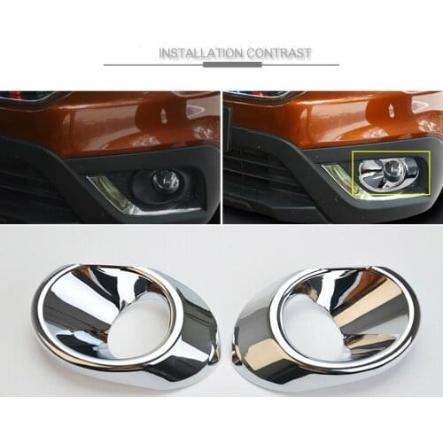 2PCS ABS Exterior Front Rear Fog Light Fog Lamp Cover Trim For Suzuki SX4 S-Cross 2017 2018
