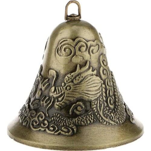 2Pcs Cow Horse Sheep Grazing Copper Bells Large Thickened Cattle Sheep Zinc Alloy Antique Bells Loud Crisp Pread Farther