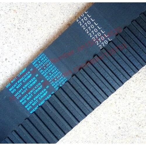 2pcs Trapezoid 270 L Timing belt Pitch 0.375" (9.525mm) length 685.8mm width 20mm teeth 72 Timing belt pulley 270L free shipping