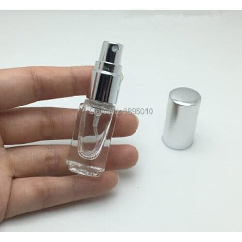 3ml Empty Spray Bottle mini glass Perfume Bottle Refillable Atomizer Portable Perfume Sample Vials transparent F633