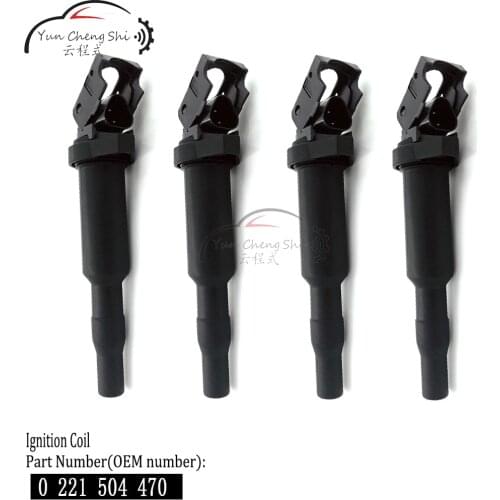 4PCS/Lot Ignition Coils 0221504470 12137571643 For BMW E81 F22 F23 E46 E90 F33 X3 E83 12138616153 12137594596