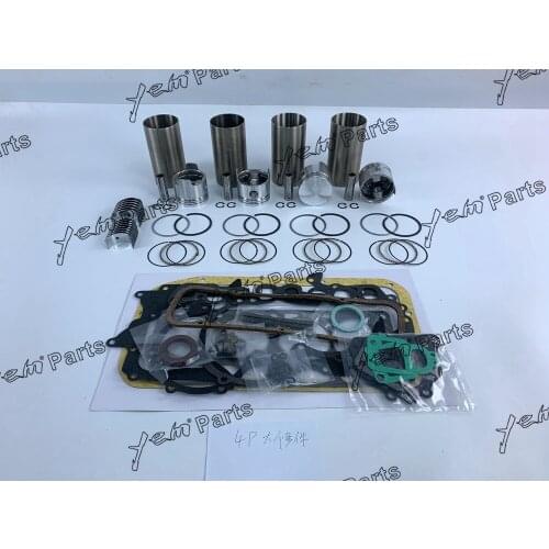 Free Shipping 4P Cylinder Liner Kit With Gasket Set Bearing For Toyota Engines