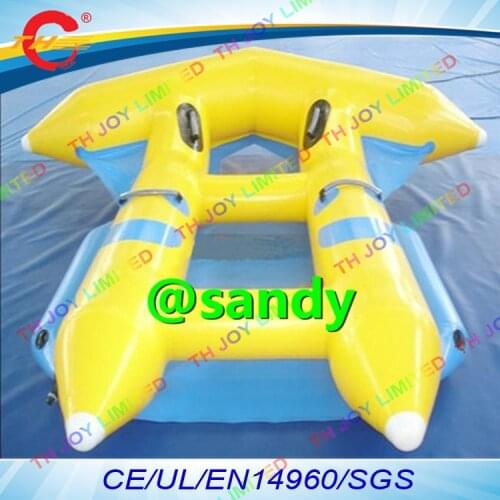 Free air ship to door+free air pump,inflatable ocean flying fish flyfish,inflatable water flying banana boat