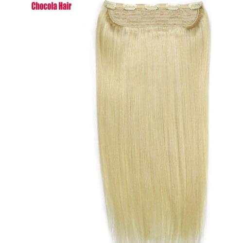 Chocala Hair 16"-28" Machine Made Remy Hair 1pcs set 140g Natural Brazilian Straight Hair pieces Clip In Human Hair Extensions