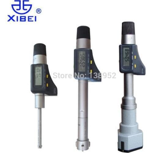 Xibei brand 8-10-12-16-20-25-30mm digital Three point internal Micrometers 0.001mm electronic three point inside micrometer