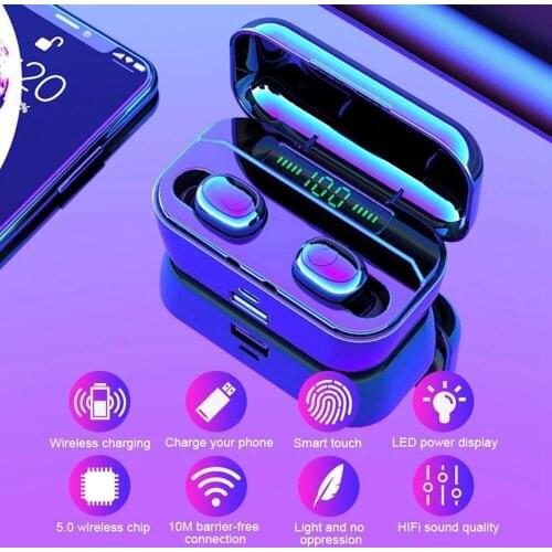 G6S TWS Bluetooth 5.0 Earphones with Charging Box Wireless Headphone 9D Stereo Sports Waterproof Earbuds Headsets