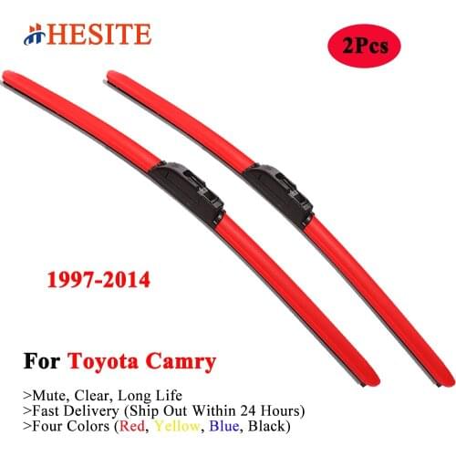 HESITE Colorful Hybrid Wiper Blades For Toyota Camry Saloon V2 V3 V4 Q 3.5 2000 2002 2003 2004 2005 2008 2010 2011 Year Models