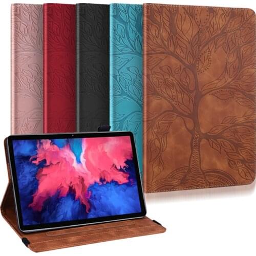 PU Leather 3D Tree Stand Case Funda for Lenovo Tab M 10 M10 FHD Plus 10.3 Cover Case for Lenovo M10 Plus TB-X606F TB-X606X