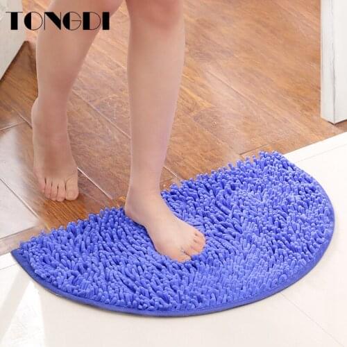 TONGDI Bathroom Carpet Mat Soft Shower Microfiber Chenille Non-slip Mats Rug Decoration For Home Bathroom Living Kitchen Room