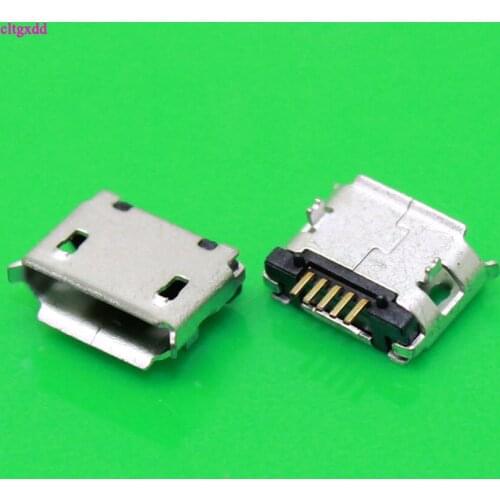 Cltgxd 10pcs micro USB mini connector 5p DIP2 7.2mm short pin 5P Data port Charging port mini usb connector for Mobile end plug