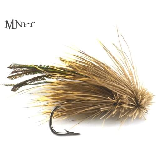 MNFT 10PCS 4#/6# Grey Muddler Nyphm Flies Fly Fishing Fly Fishing Streamer Flies
