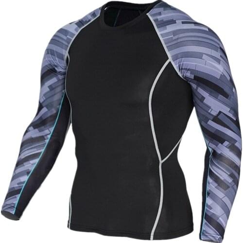 Mens Dry Fit Long Sleeve Compression Shirts Workout Running Shirts