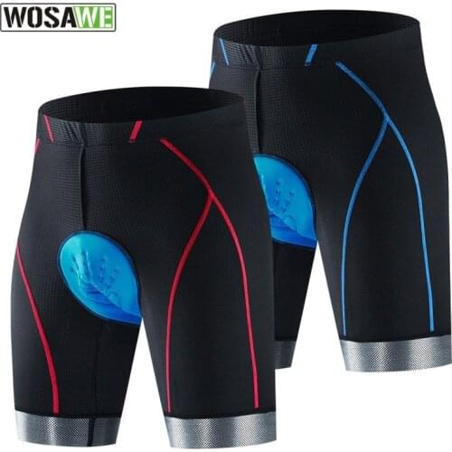 WOSAWE Men Women Cycling Shorts with Gel Padded Compression Biker Shorts Black Cycling Tights Road Mountain Bike Bicycle Shorts