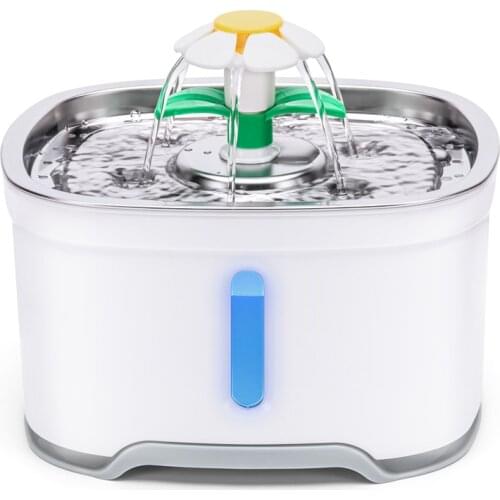 2.4L Automatic Pet Cat Water Fountain with LED Electric USB Dog Cat Pet Automatic Pet Drinking Fountain Dispenser