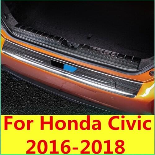 Threshold Article Welcome pedal Rear Guard Tailgate Bright strip Door sill pedal For Honda Civic 2016-2018 10th Gen Sedan