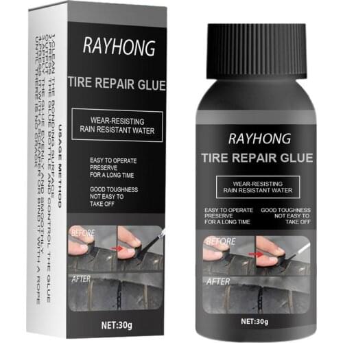 30g Strong Car Tire Repair Glue Quick Repair Water Protective Tire Repair Tool General Motorcycle Electric Bike Accessories