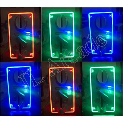 Advanced Colorful LED light Front Entry Single Coin Selector TW-389 Anti Finishing for Vending Machines Arcade MAME Game Cabinet