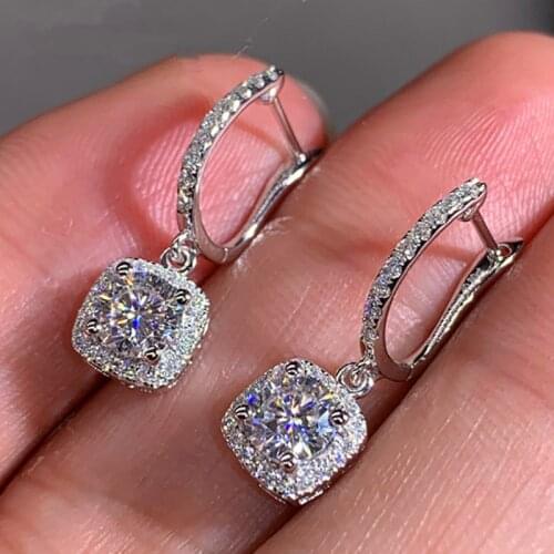 Luxury Bridal Wedding Engagement Drop Earrings with Cubic Zirconia Exquisite Elegant Women Accessories Fashion Women Jewelry