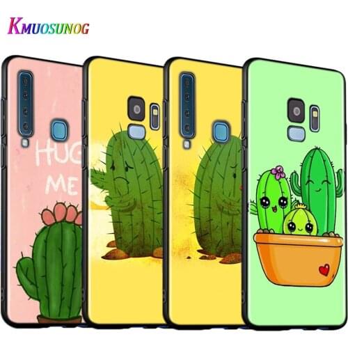Cartoon Cactus Plant Silicone Cover For Samsung Galaxy A9 A8 A7 A6 A6S A8S Plus A5 A3 Star 2018 2017 2016 Phone Case