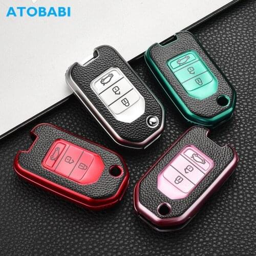 TPU Car Key Cases 3 Buttons Folding Remote Control Fobs Protector Cover For Honda Accord Civic Crider CR-V Insight Jade Odyssey