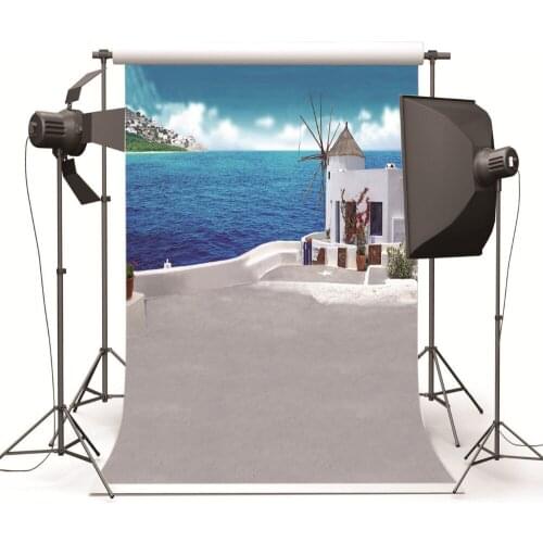 Photography Backdrops Seaside House vinyl Cloth Photo Background for Studio Wedding Photography Backdrops for Photo Shooting