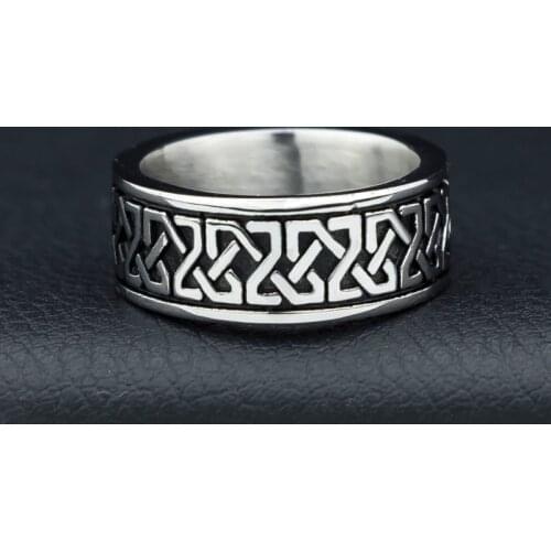 Vintage Viking Stainless Steel Celtics Knot Ring Men Women Simple Punk Goth Rings Nordic Amulet Viking Jewelry Gift Wholesale