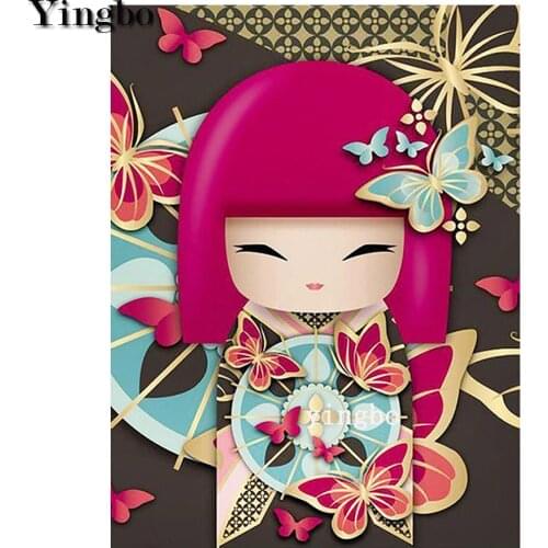 Japanese cartoon kimono doll diamond painting full square new arrival embroidery cross stitch Diamond Mosaic Arts And Crafts