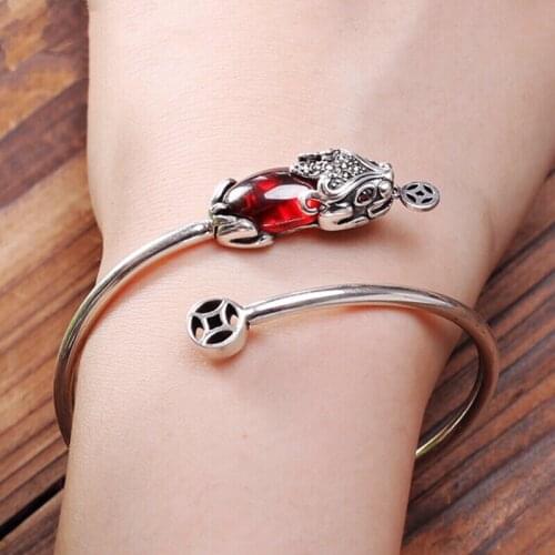 Jewelry adjustable bangle sterling silver natural ruby bangle fine jewelry 925 sterling silver bangle brave troops adjustable