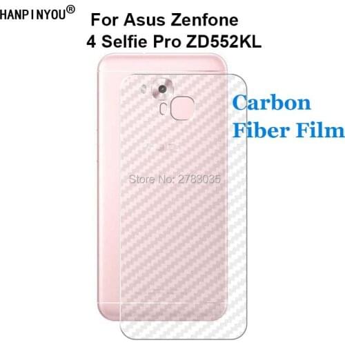For Asus Zenfone 4 Selfie Pro ZD552KL 5.5" 3D Anti-fingerprint Carbon Fiber Back Film Rear Screen Protector (Not Tempered Glass)