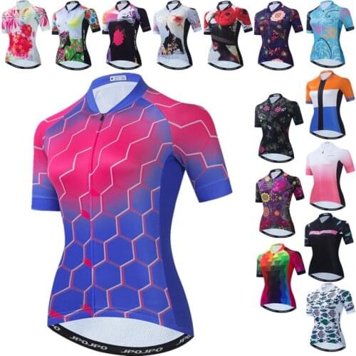 Weimostar Womens Bike Jersey Summer Short Sleeve Cycling Jersey Tops Breathable Bicycle Shirt Ladies Racing Cycling Clothing
