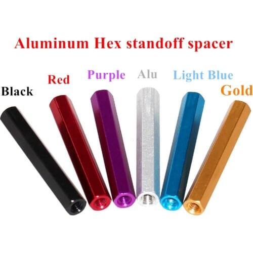 10pcs M2M2.5M3 Aluminum Column post Hex standoffs Coulorful anodized aluminum Standoff Spacer spacer Screws