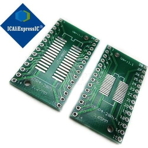 10PCS TSSOP28 SSOP28 SOP28 to DIP28 Transfer Board DIP Pin Board Pitch Adapter In Stock