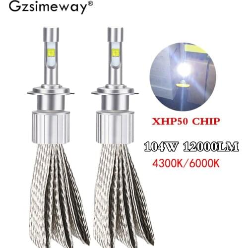 2PCS Super led H1 H3 9005 HB3 H7 H11 D2H H8 Auto Led Headlight Car Light 4300K 6000K H4 bi led lens motorcycle led headlight 24V