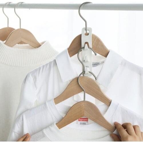 4pcs/Set Mini Non-slip Hanger Closet Storage Rack Hanger Closet Space Saving Hanger Connection Hook