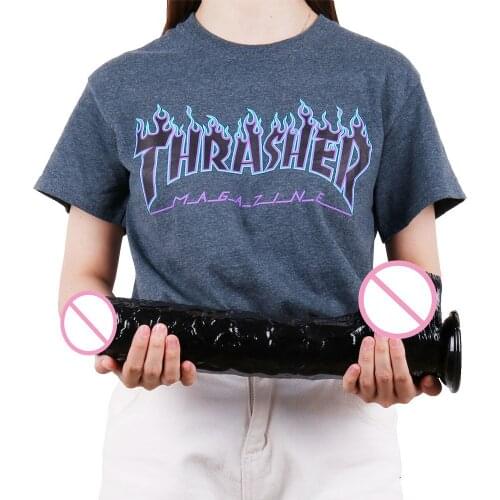 41CM Huge Silicone Dildo Skin Feeling Realistic Dildo Silicone Soft Liquid Silica Gel Penis with Suction Cup Sex Toys for Woman