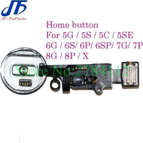 50Pcs Home Button with Flex Cable For iPhone 7G 7 Plus 7P 5G 5S 6G 6P 6S 6SP 8G 8P Home Button Flex Assembly